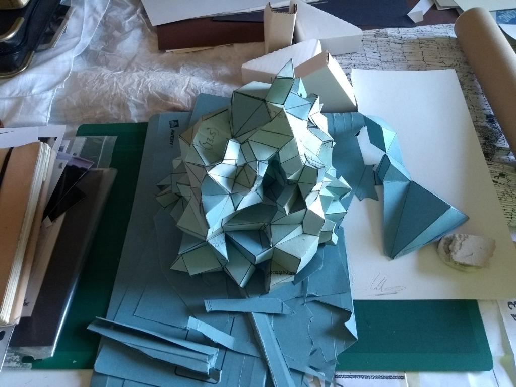 Ci/Sfb sculpture in blue card